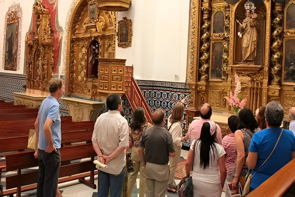 Cultural Routes Sevilla, descubre Sanlúcar la Mayor. Visita guiada a iglesia de Sanlúcar la Mayor, Sevilla.